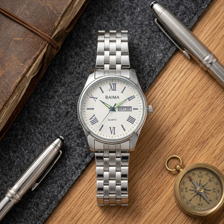 Baima Quartz Stainless Steel Wristwatch