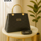 Premium Quilted Faux Leather Handbags with Golden Metal Handles