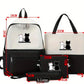 Cute Cat Print 5-in-1 School Bag Set for Girls