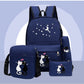 4-Piece School Bag Set/ backpack Children School Bags For Girls Boys Canvas School Bag Fashion Kids