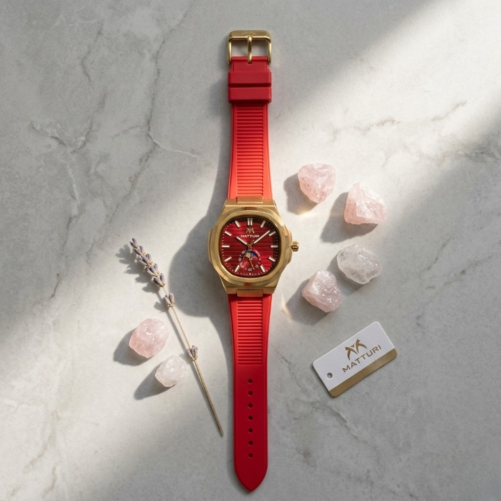 Matturi Fashion Luxury Sports Wristwatch Gold Plated Case