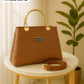 Premium Quilted Faux Leather Handbags with Golden Metal Handles