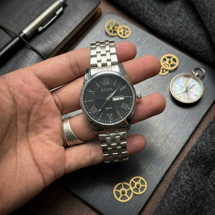 Baima Quartz Stainless Steel Wristwatch