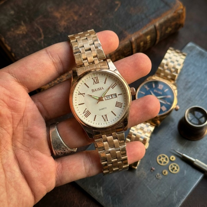 Baima Quartz Stainless Steel Wristwatch