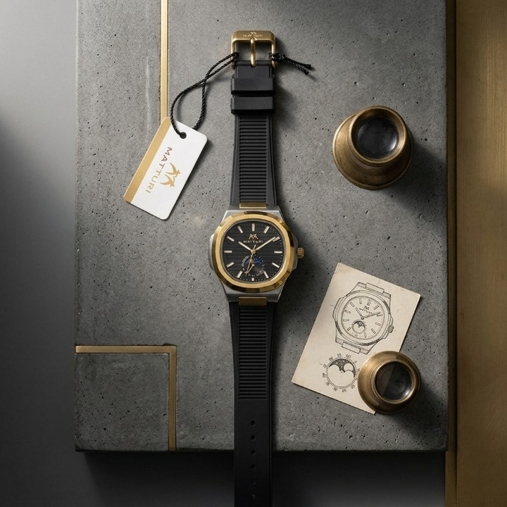 Matturi Fashion Luxury Sports Wristwatch Gold Plated Case