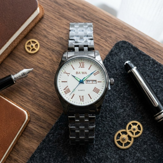 Baima Quartz Stainless Steel Wristwatch