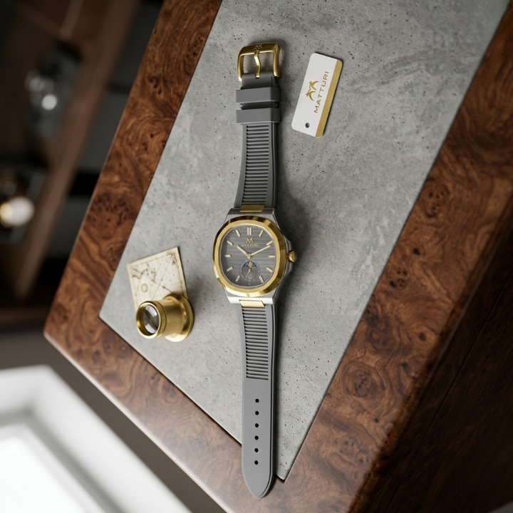 Matturi Fashion Luxury Sports Wristwatch Gold Plated Case